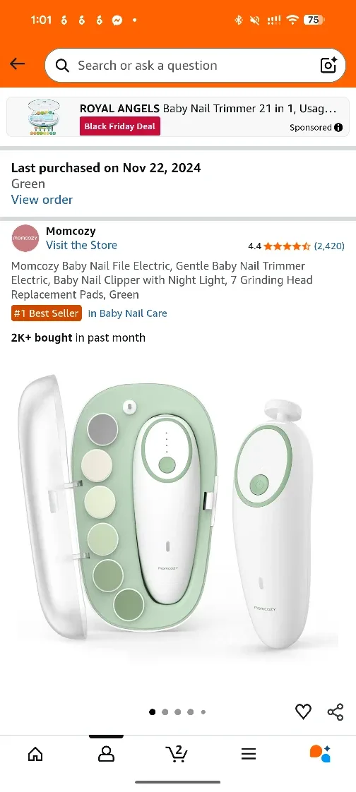 Momcozy Baby Nail File Electric Trimmer