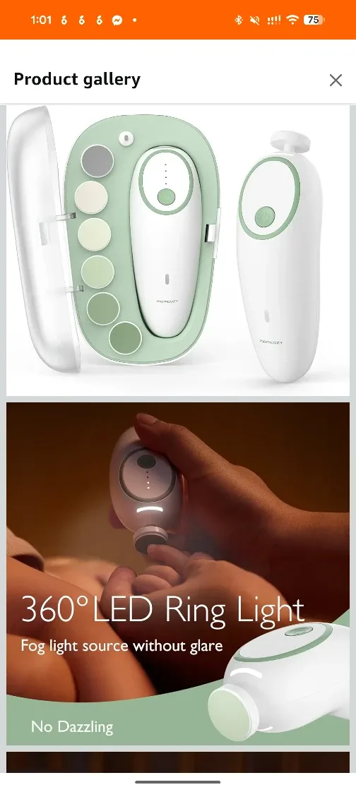 Momcozy Baby Nail File Electric Trimmer image indicator(2)