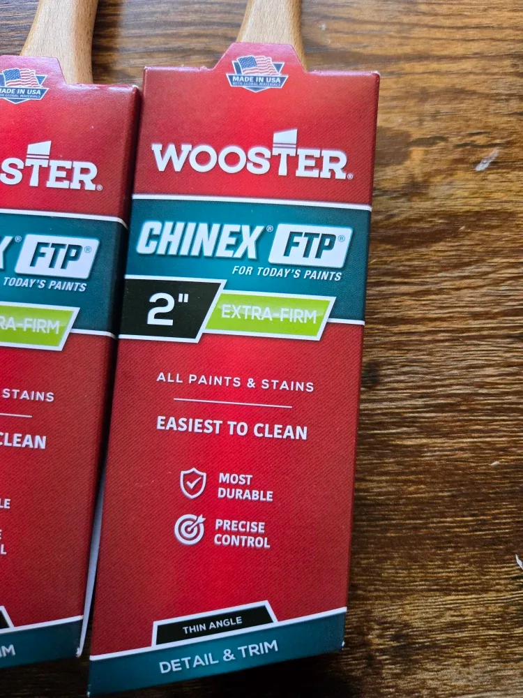 Wooster Chinex FTP 2" Extra-Firm Paint Brush - New Set of 2 image indicator(2)