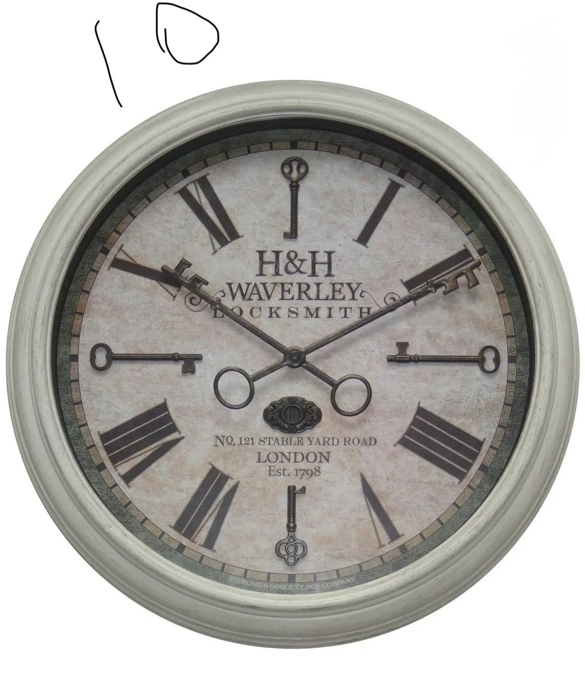 H&H Waverley Locksmith Wall Clock - Like New! thumbnail