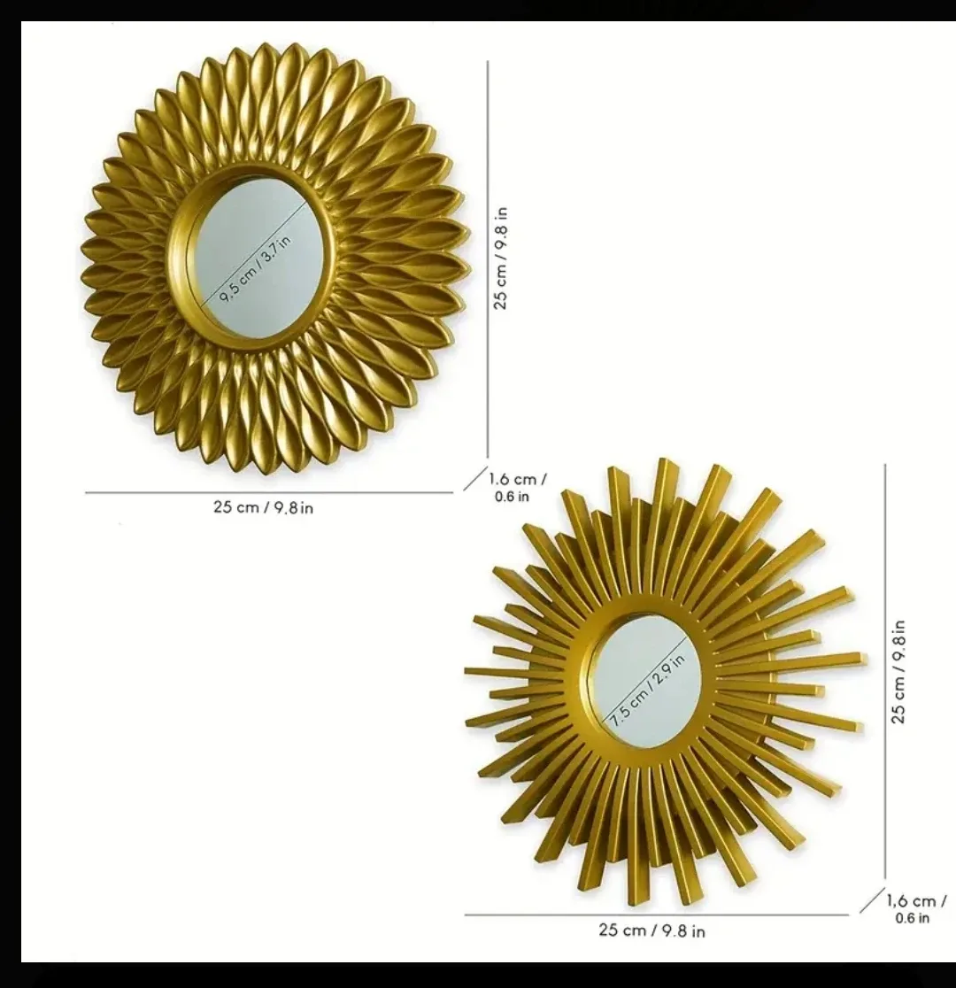 🥕BRAND NEW Gold Decorative Wall Mirror - New in Box! image indicator(5)