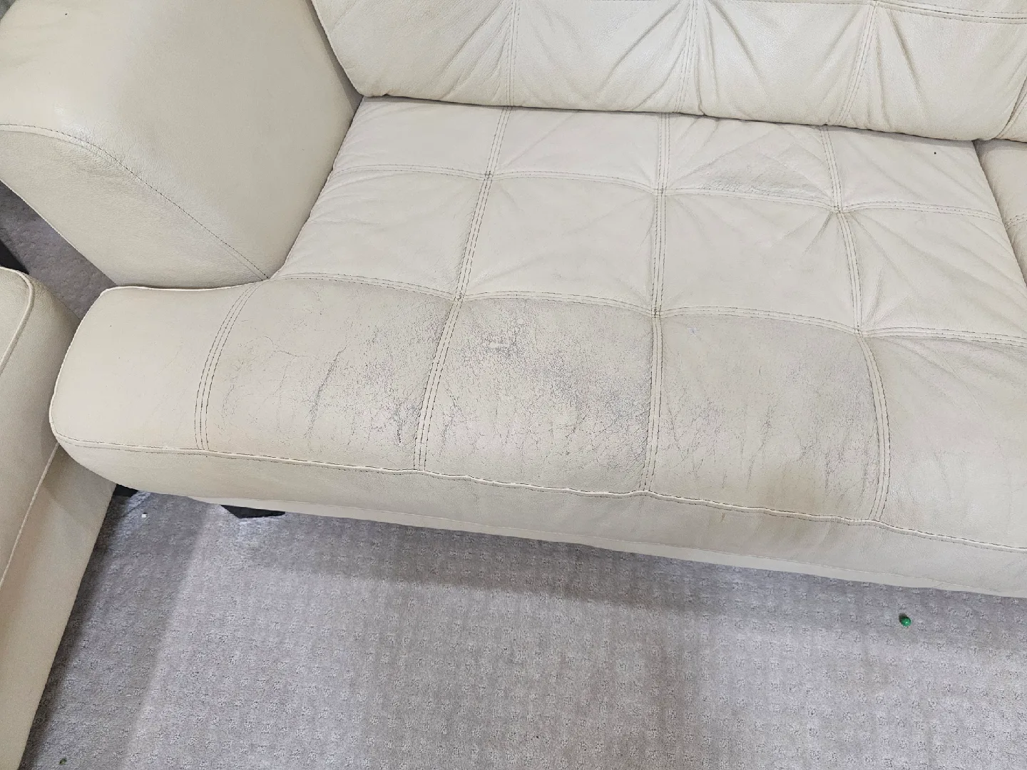 🛋️ Genuine Leather Sofa – $250 (Originally $3000 from Leon’s) image indicator(3)