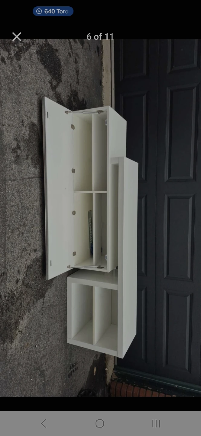 White TV Stand with Storage - photo 4