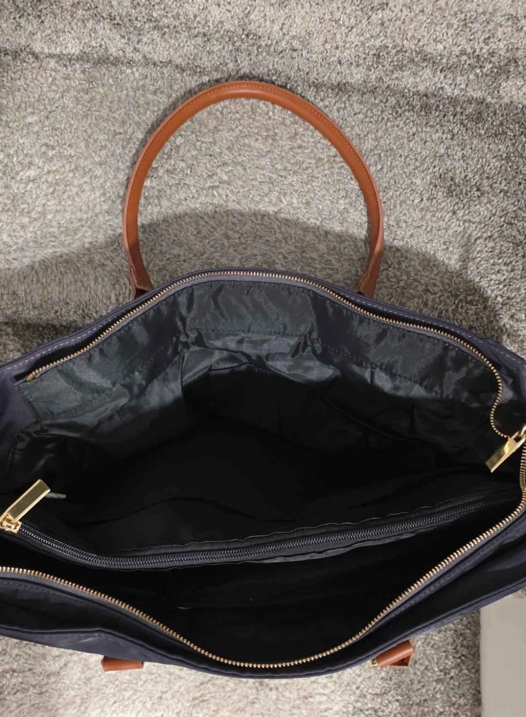 The Teacher Tote - Navy/Brown - photo 2