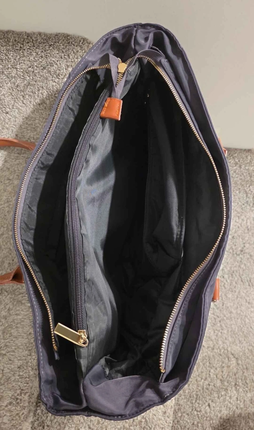 The Teacher Tote - Navy/Brown - photo 3