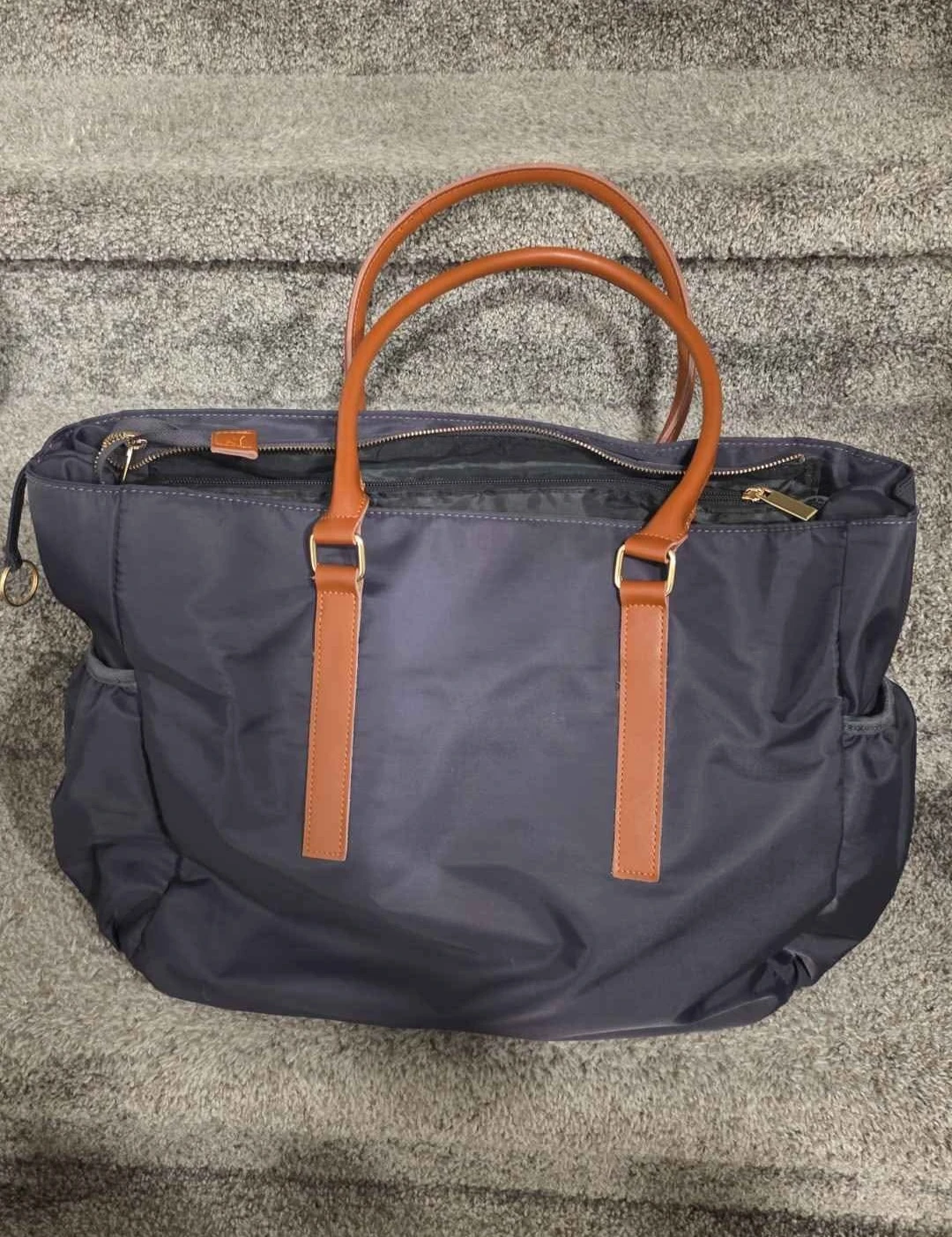 The Teacher Tote - Navy/Brown - photo 4