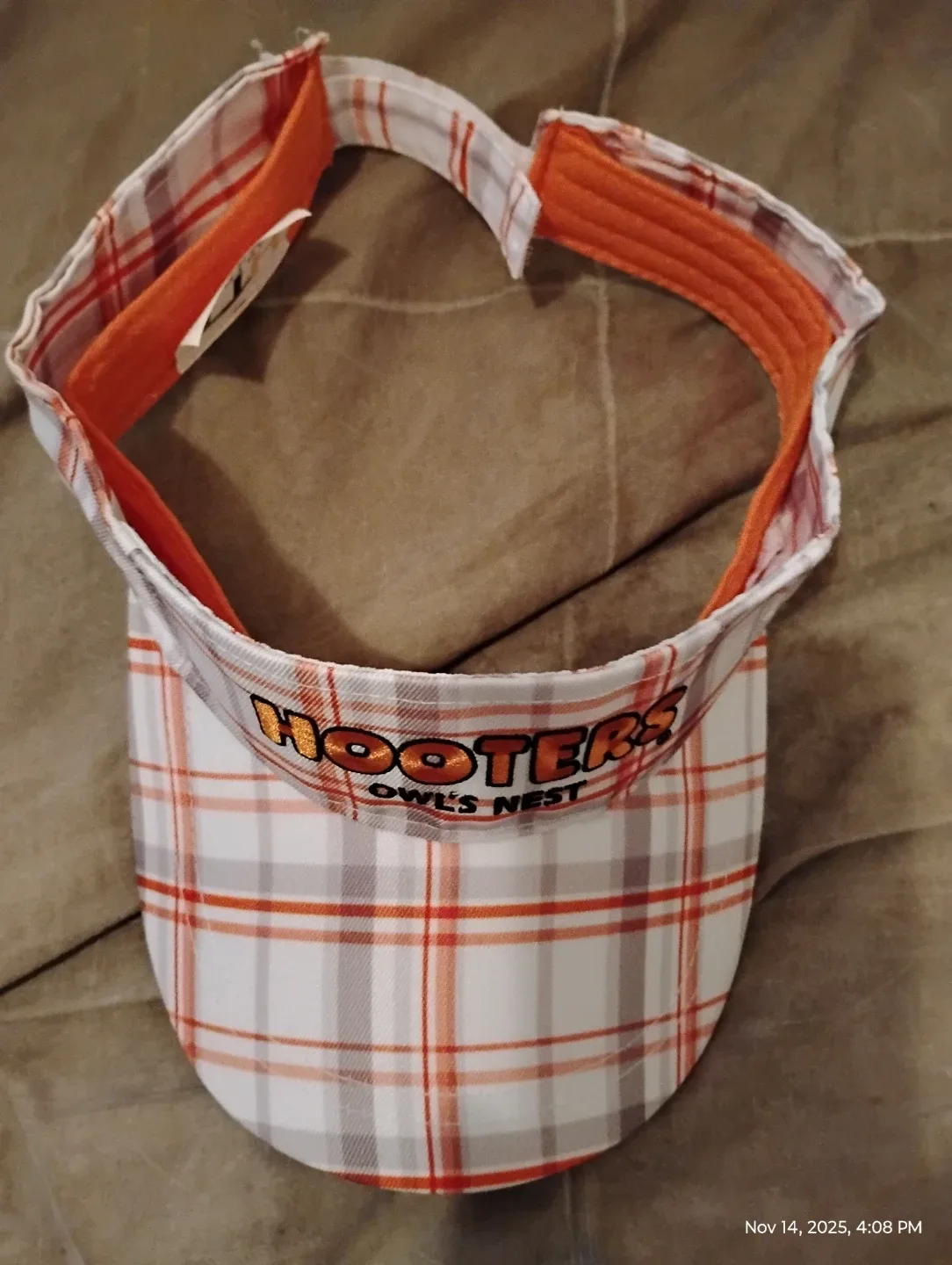 Hooters Owl's Nest Plaid Visor thumbnail