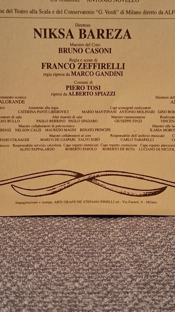 La Bohème Opera Program Sheet 2005 & LV Advert on Reverse image indicator(5)