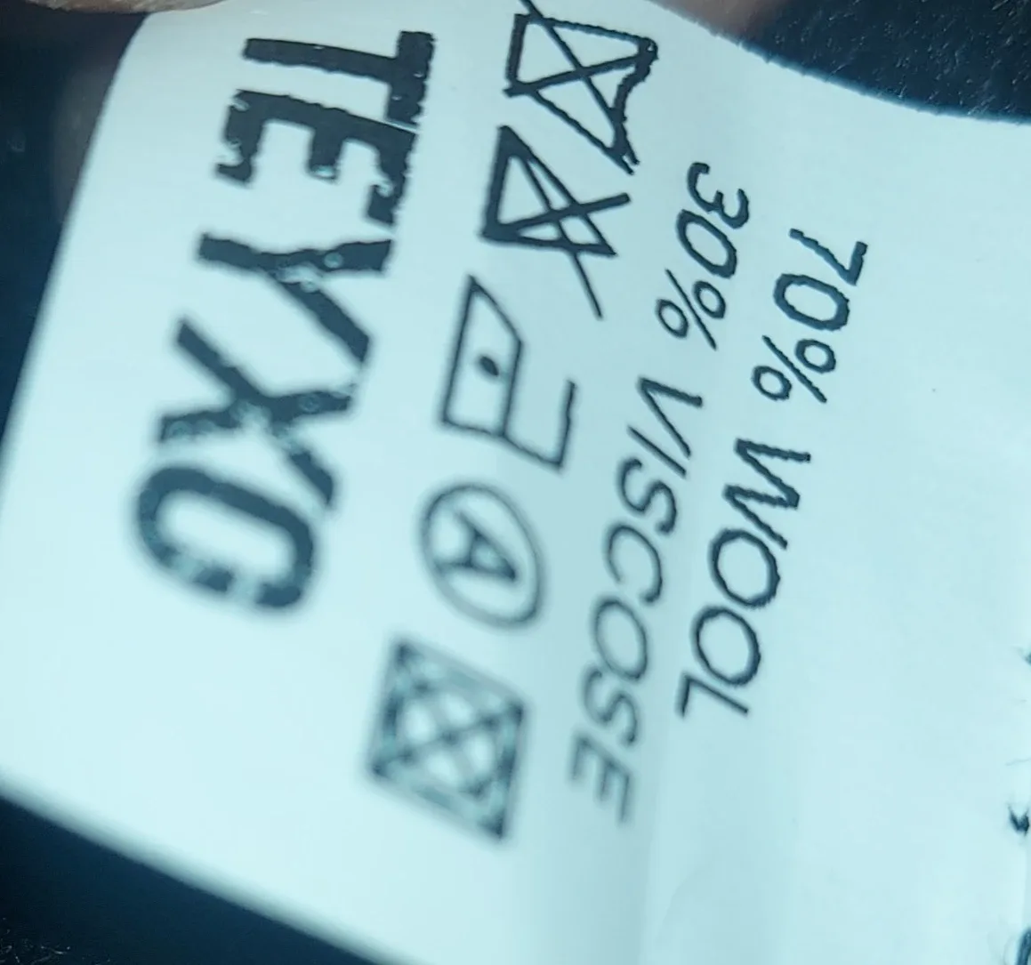 New Black/White Cashmere/ Wool Blend Embroidered Coat image indicator(5)