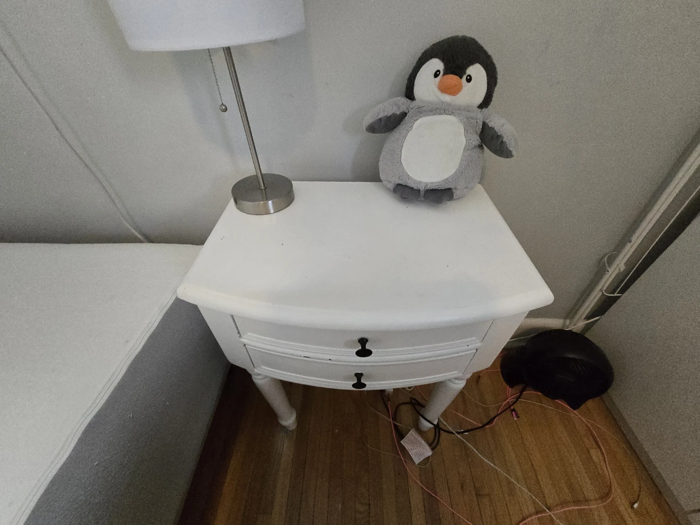 White 2-Drawer Nightstand - photo 2