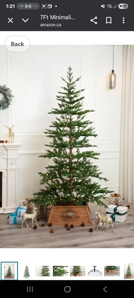 7Ft Minimalist Balsam Fir Christmas Tree.