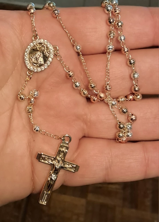 Gold Rosary Necklace - photo 2
