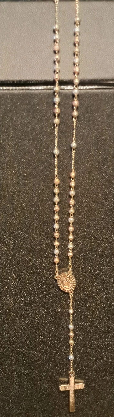 Gold Rosary Necklace - photo 3