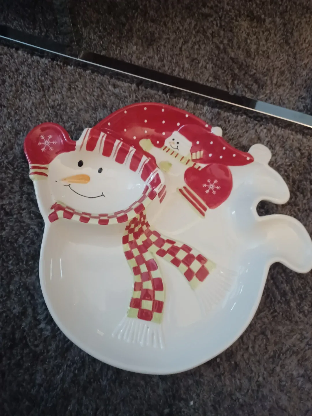 Festive Snowman Candy Dish