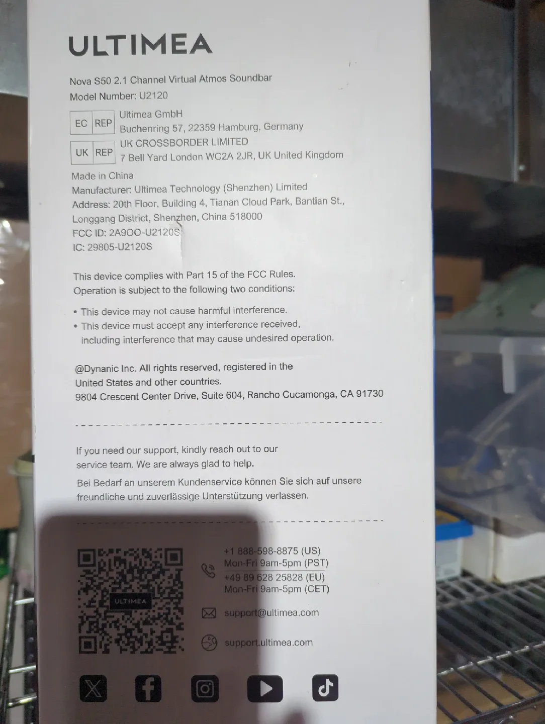 Ultimea Nova S50 2.1 Channel Virtual Atmos Soundbar image indicator(2)