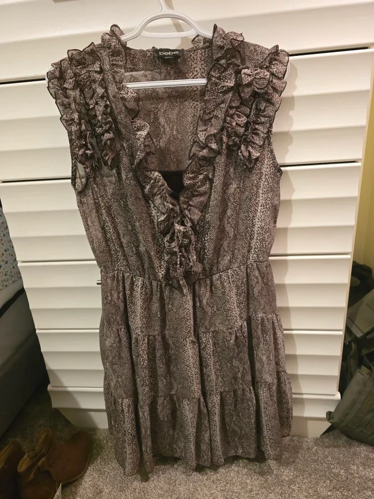 Bebe Snakeskin Print Dress - Size M