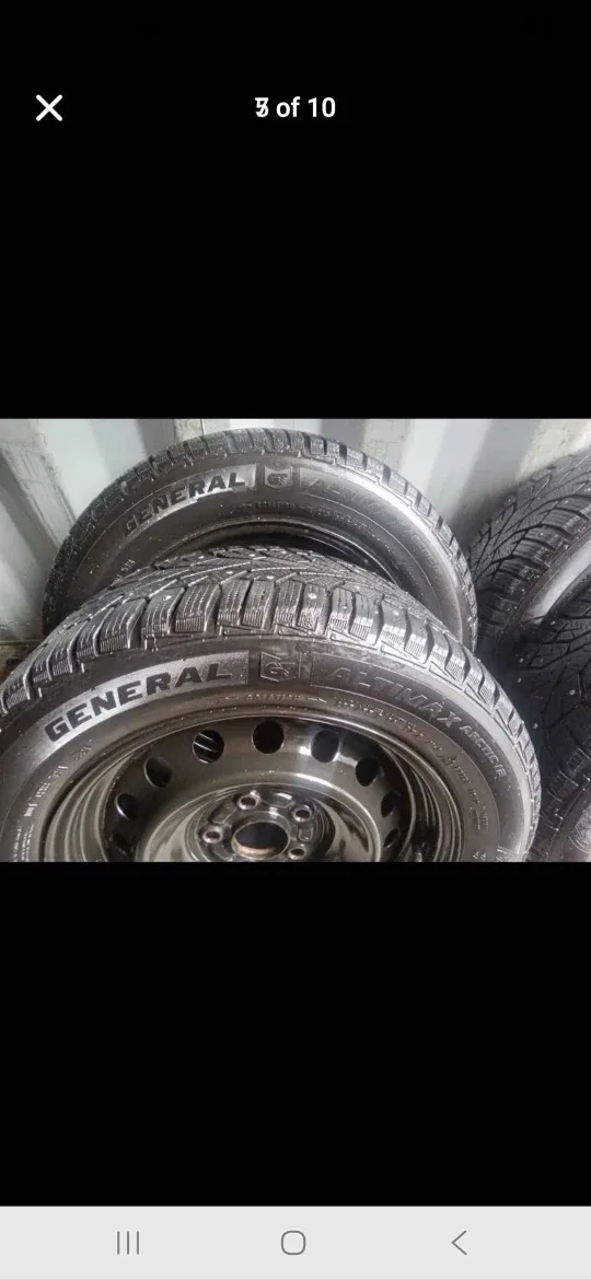 Set of 4 GENERAL winter tires on rims Size: 215/55R16 image indicator(2)