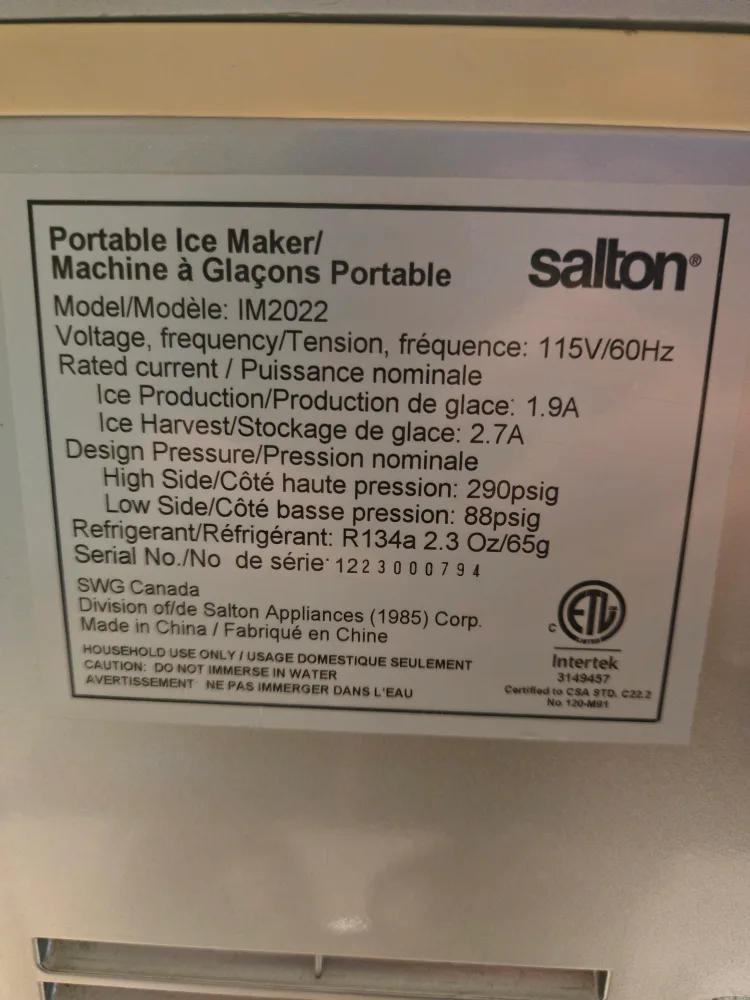 Salton Portable Ice Maker - IM2022 image indicator(3)