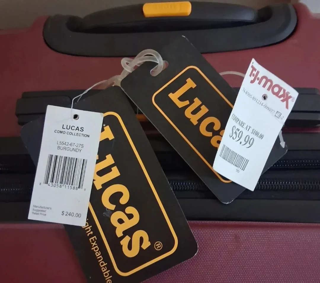 Lucas Como Collection Burgundy Suitcase