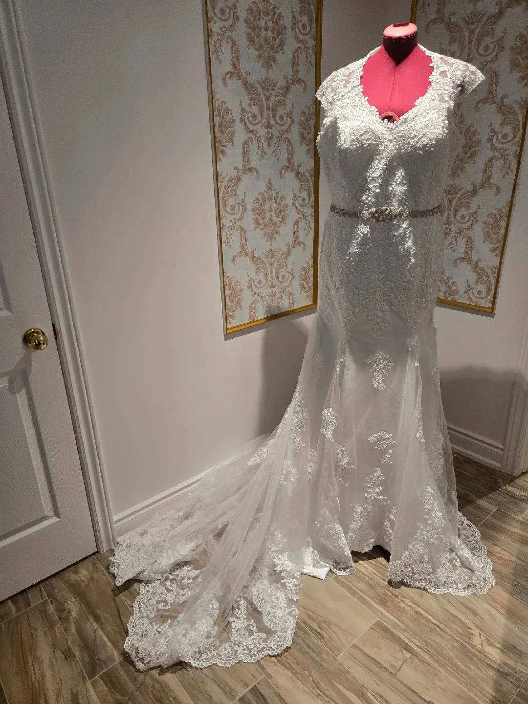 White Lace Wedding Dress image indicator(9)