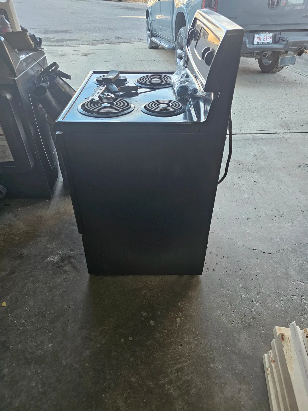 Black Electric Range Oven
