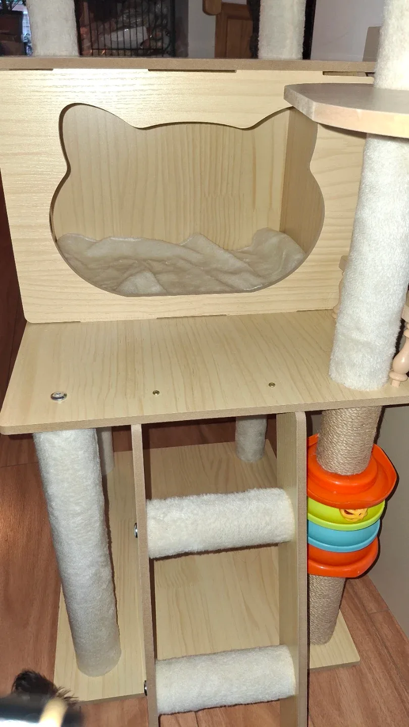 Cat Tree with Scratching Post & Cat Cave image indicator(2)