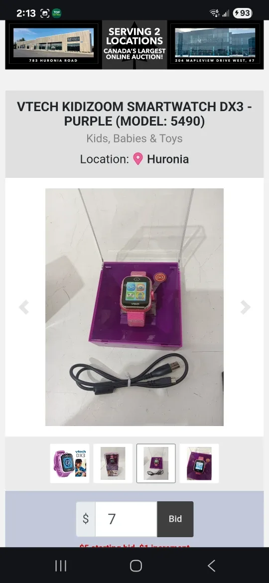 VTech Kidizoom Smartwatch DX3 - Purple image indicator(3)