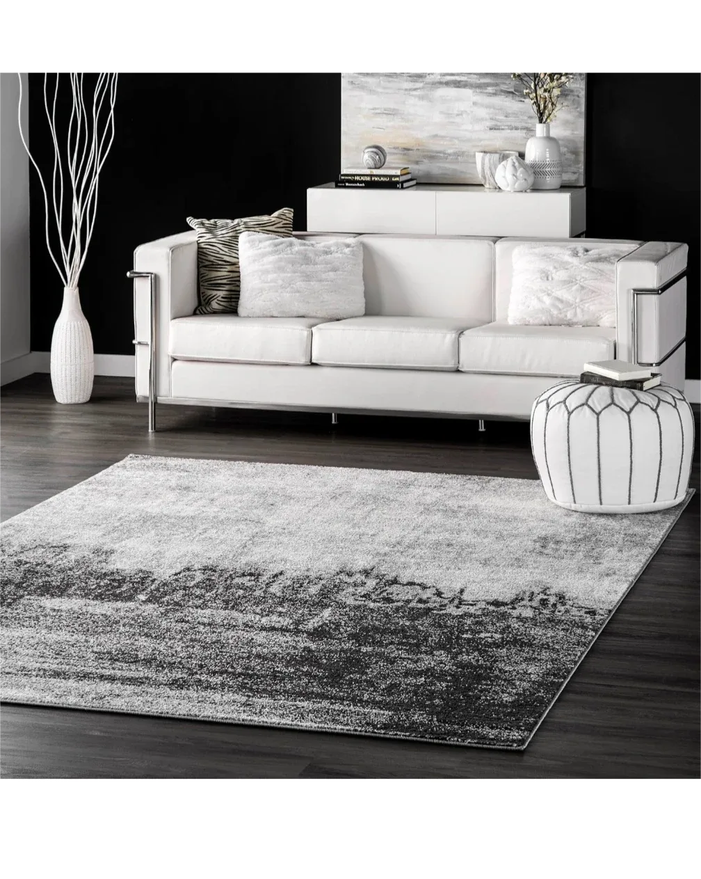 Black & Grey Area Rug