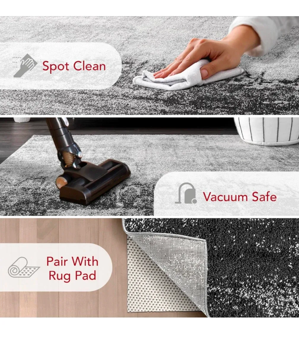 Black & Grey Area Rug image indicator(4)