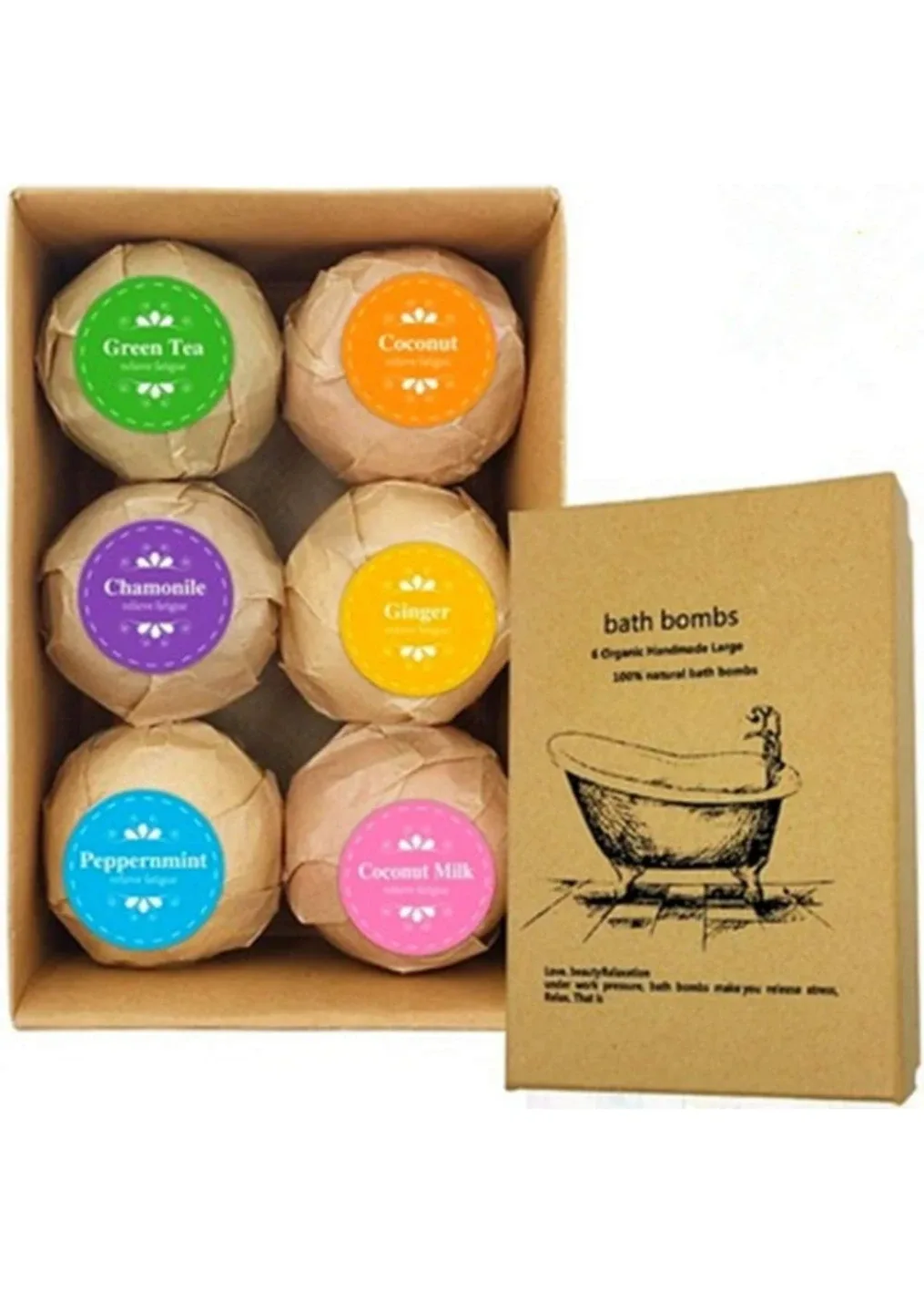 Bath Bombs - 6 Organic Handmade Large🥕 image indicator(5)