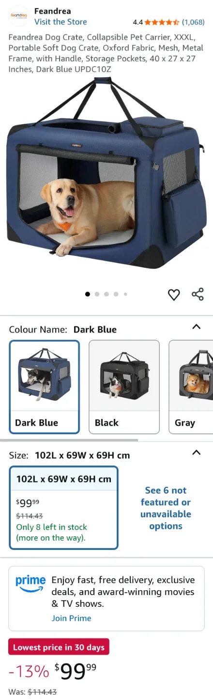 FOLDABLE DOG CARRIER WITH METAL FRAME AND POCKETS xxxl 40'' X 27 image indicator(5)