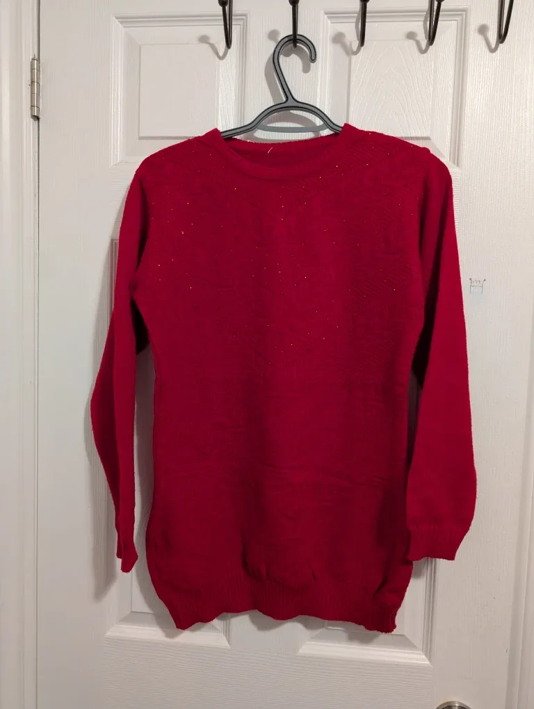 Red Crew Neck Sweater