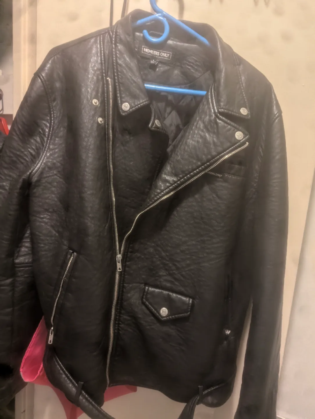 Members Only Black Faux Leather Jacket thumbnail