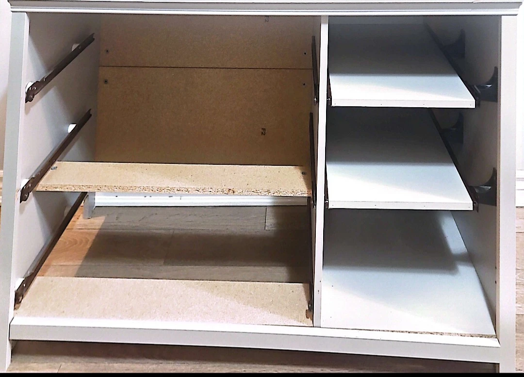 Grey Changing Table with Drawers & Storage - photo 4