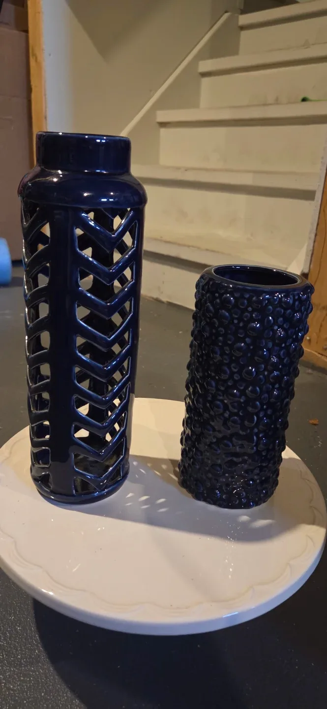 Two Blue Vases