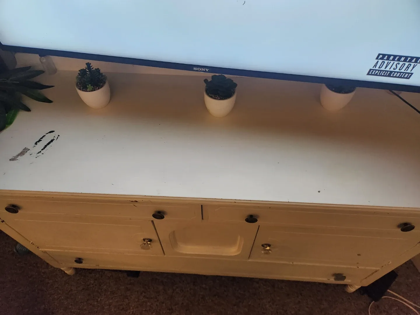 Shabby chiq White Painted Wood Dresser image indicator(2)