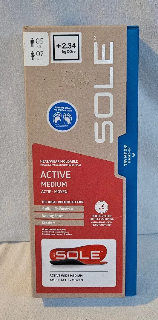 New SOLE Active Medium Plantar Fasciitis Insoles