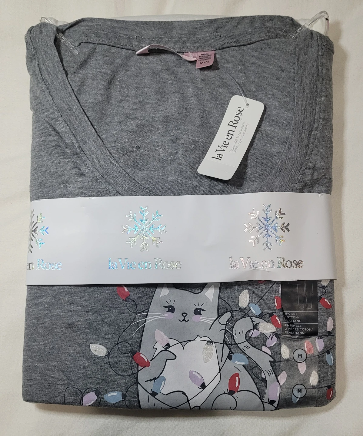 La Vie en Rose 2PC Pajama Set - Size M (New)