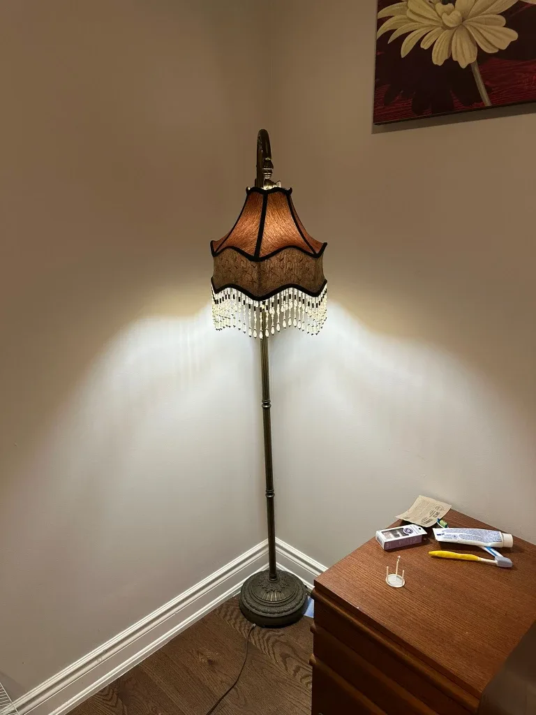 Stunning Vintage Style Beaded Floor Lamp