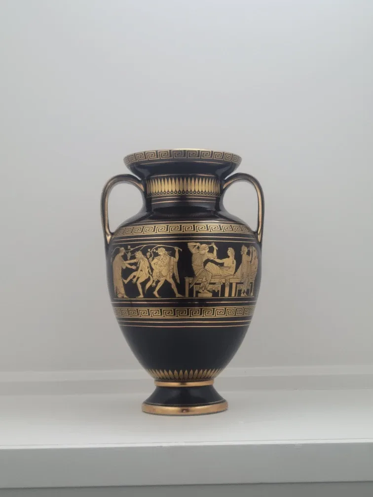 Black & Gold Decorative Vase