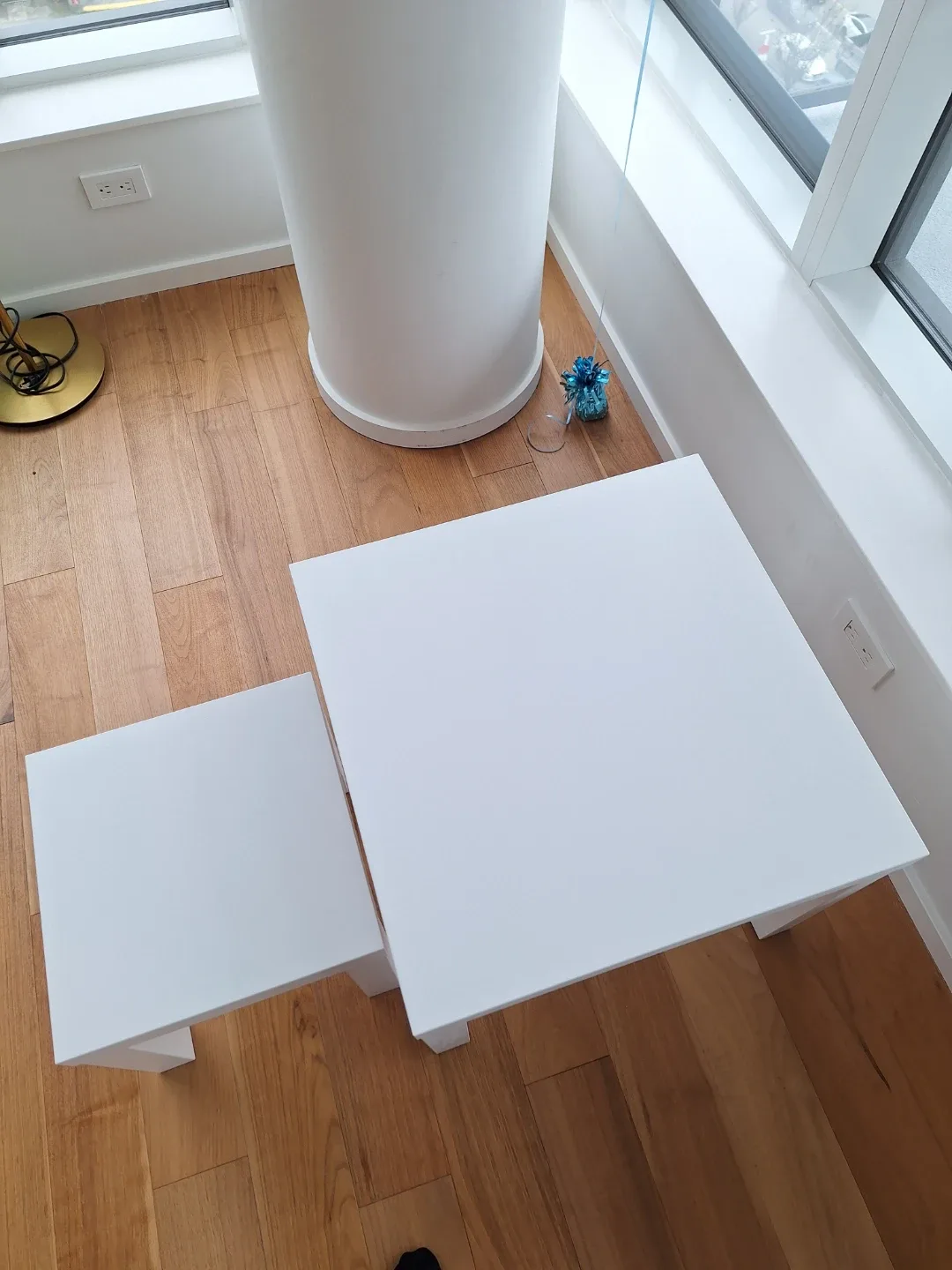 IKEA LACK White Nesting Tables (Set of 2) image indicator(4)