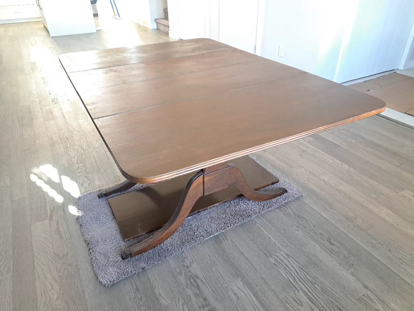 Vintage Antique Brown Drop Leaf Dining Table image indicator(2)