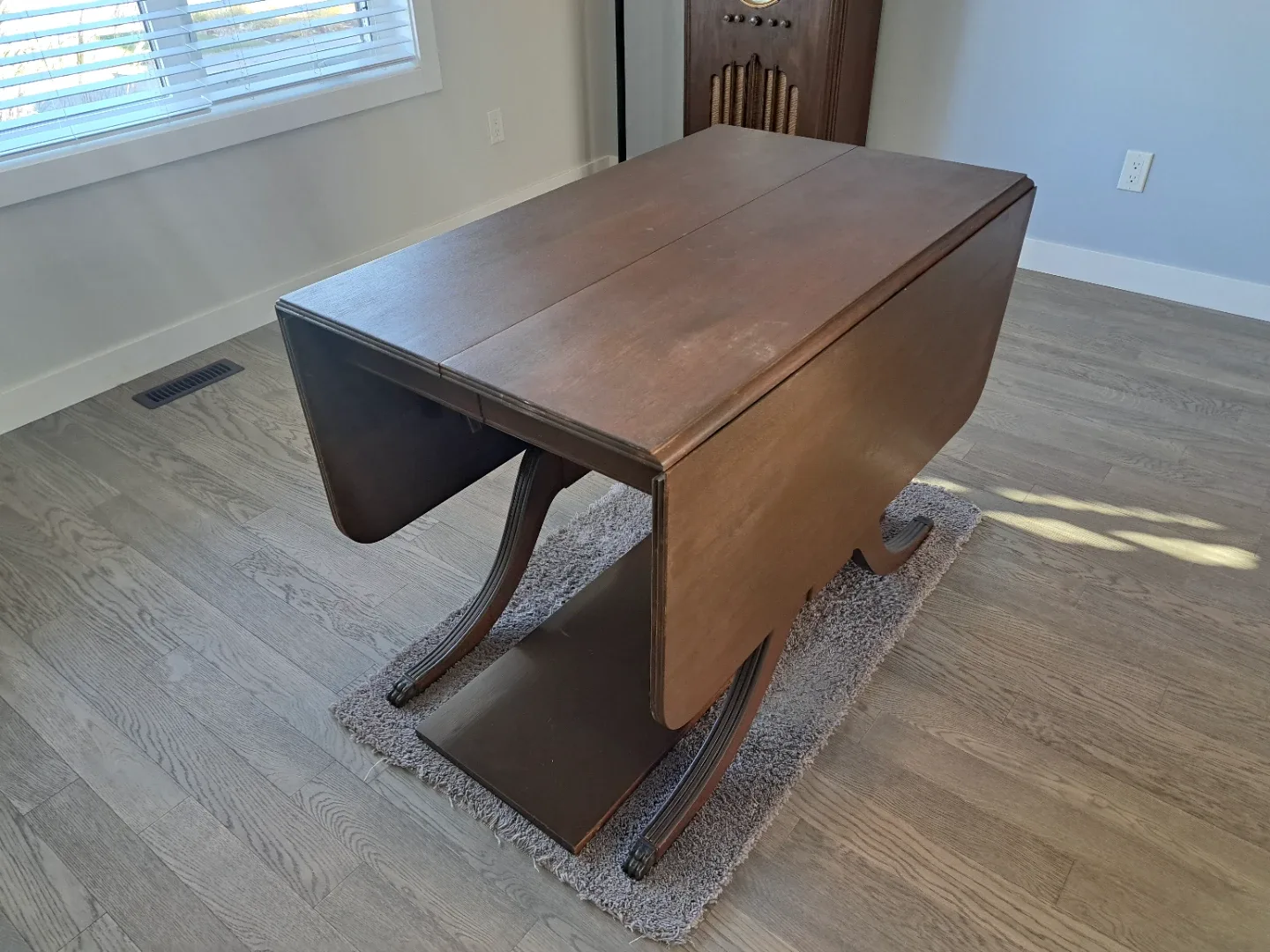 Vintage Antique Brown Drop Leaf Dining Table image indicator(3)