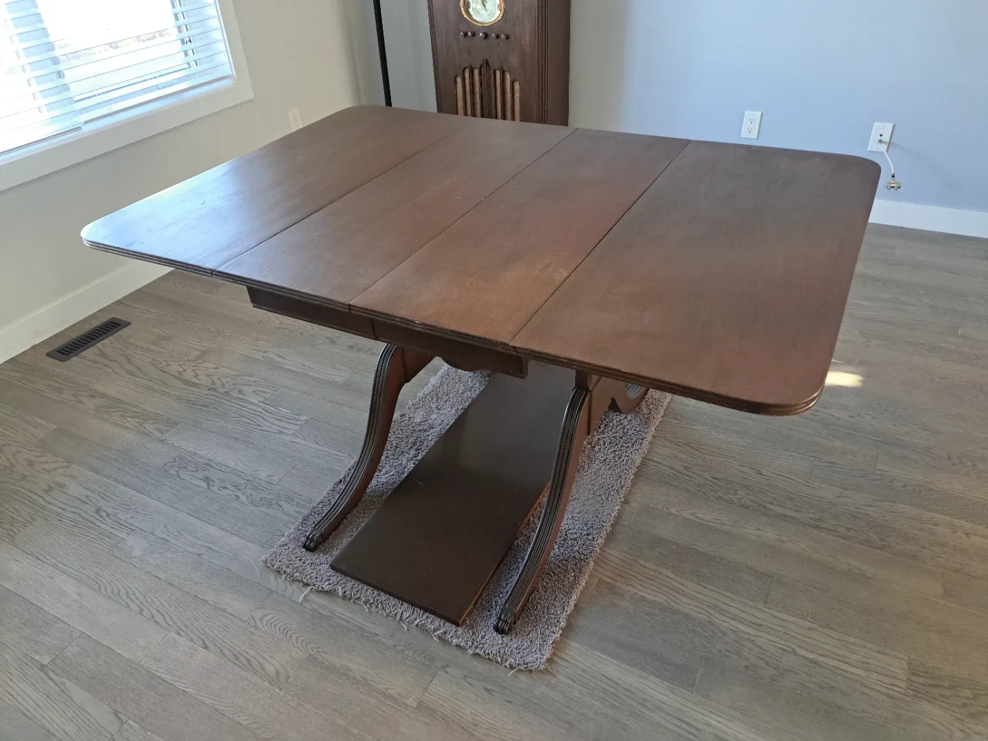 Vintage Antique Brown Drop Leaf Dining Table