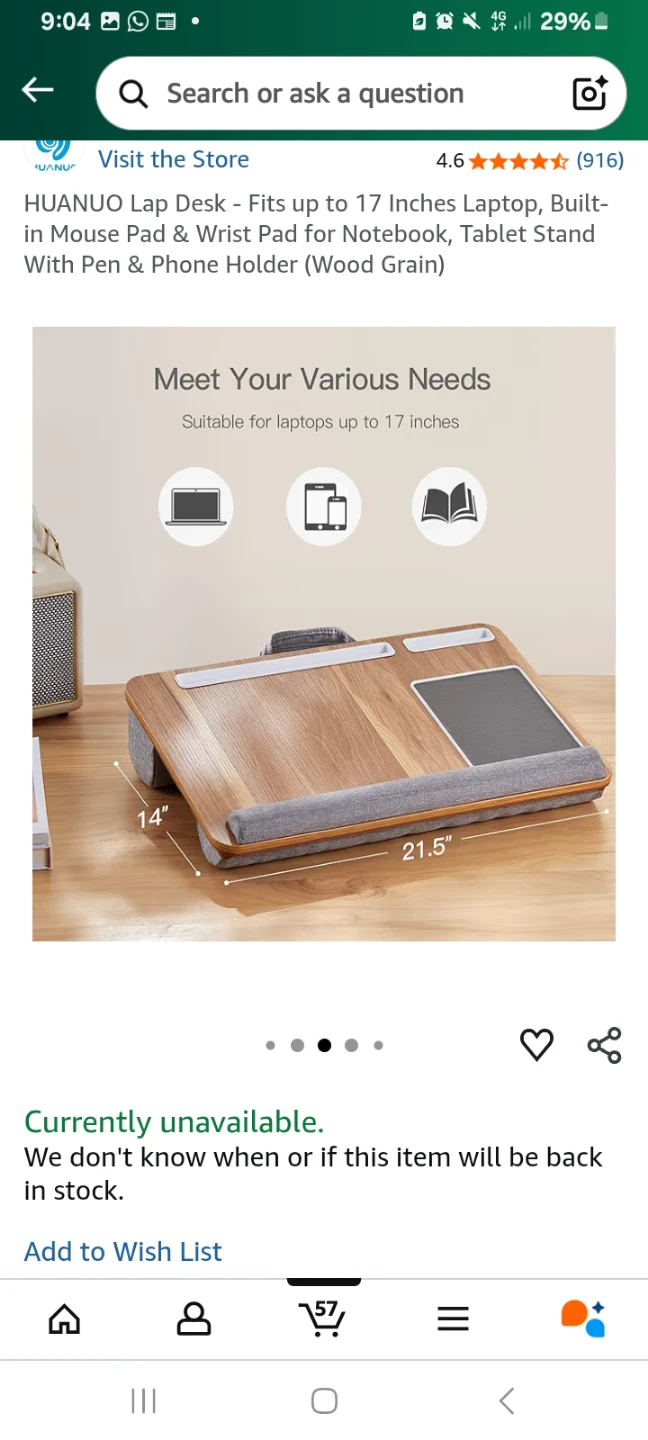 Lap Desk - Fits up to 17 Inches Laptop - photo 3
