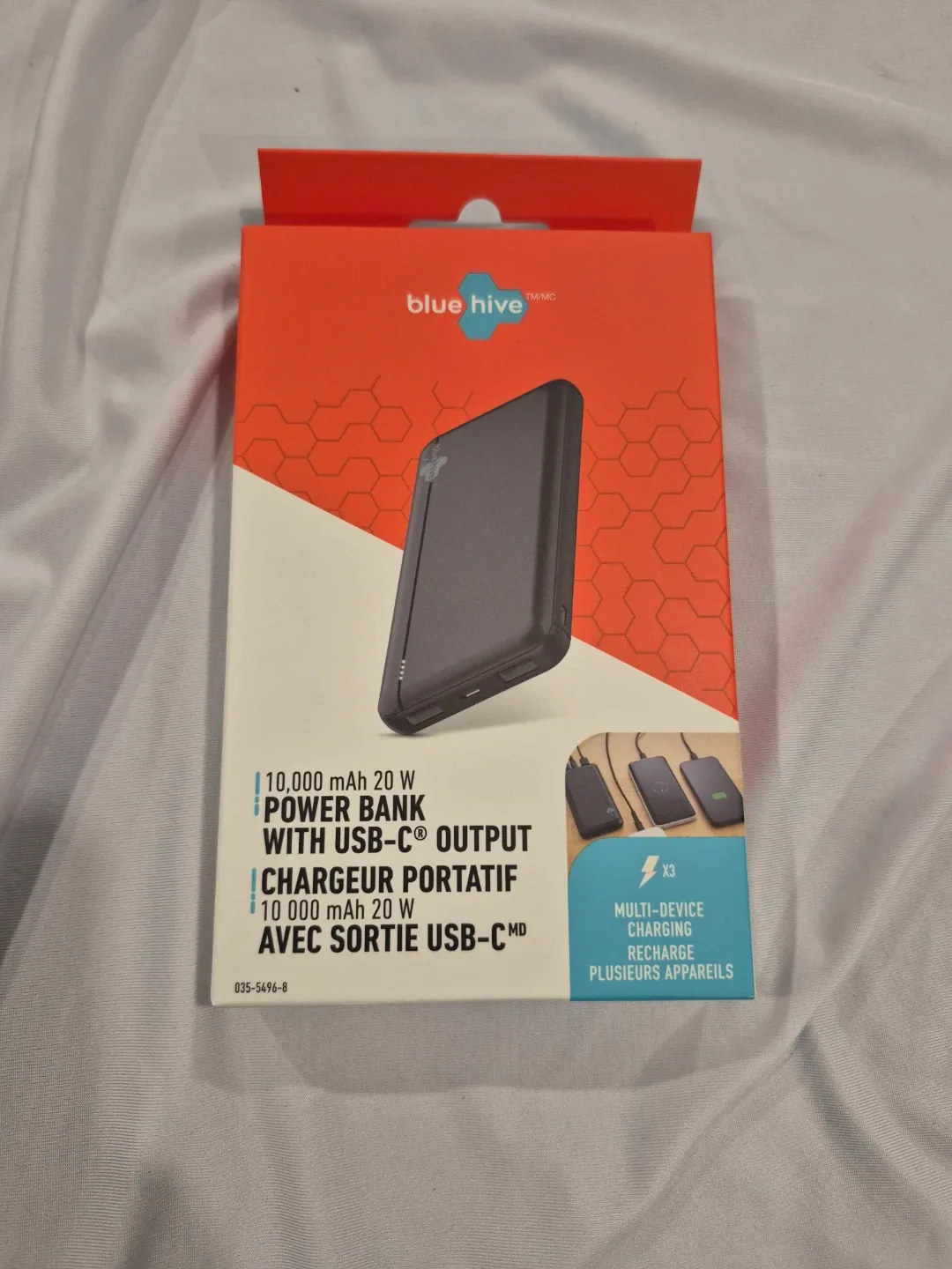 Blue Hive 10,000 mAh Power Bank - USB-C Output