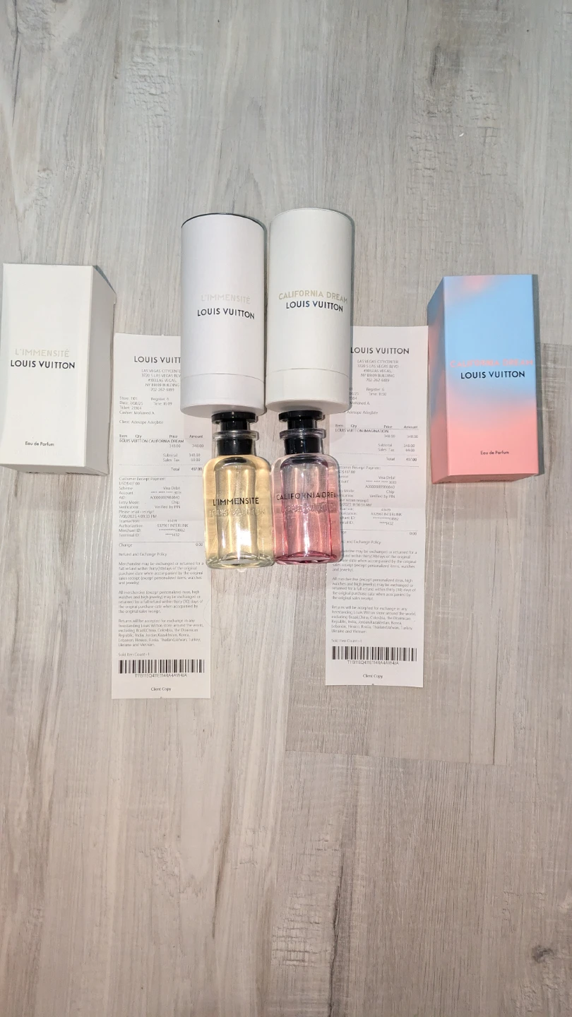 Lv cologne lmmensite and California dream