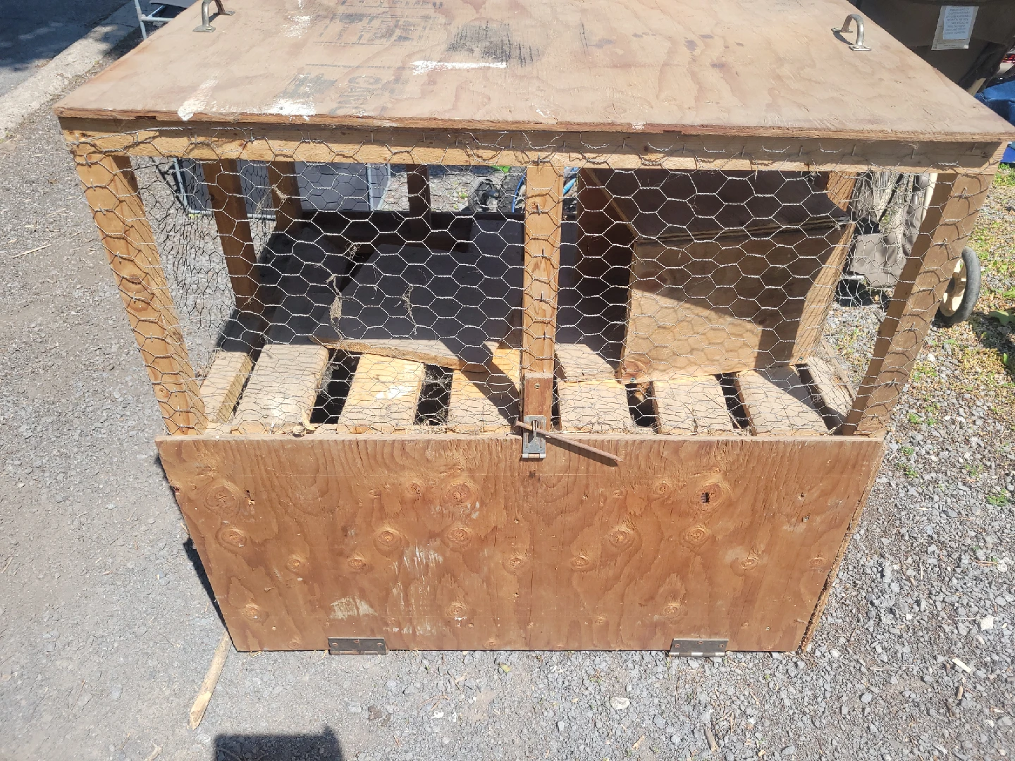homemade rabbit cage