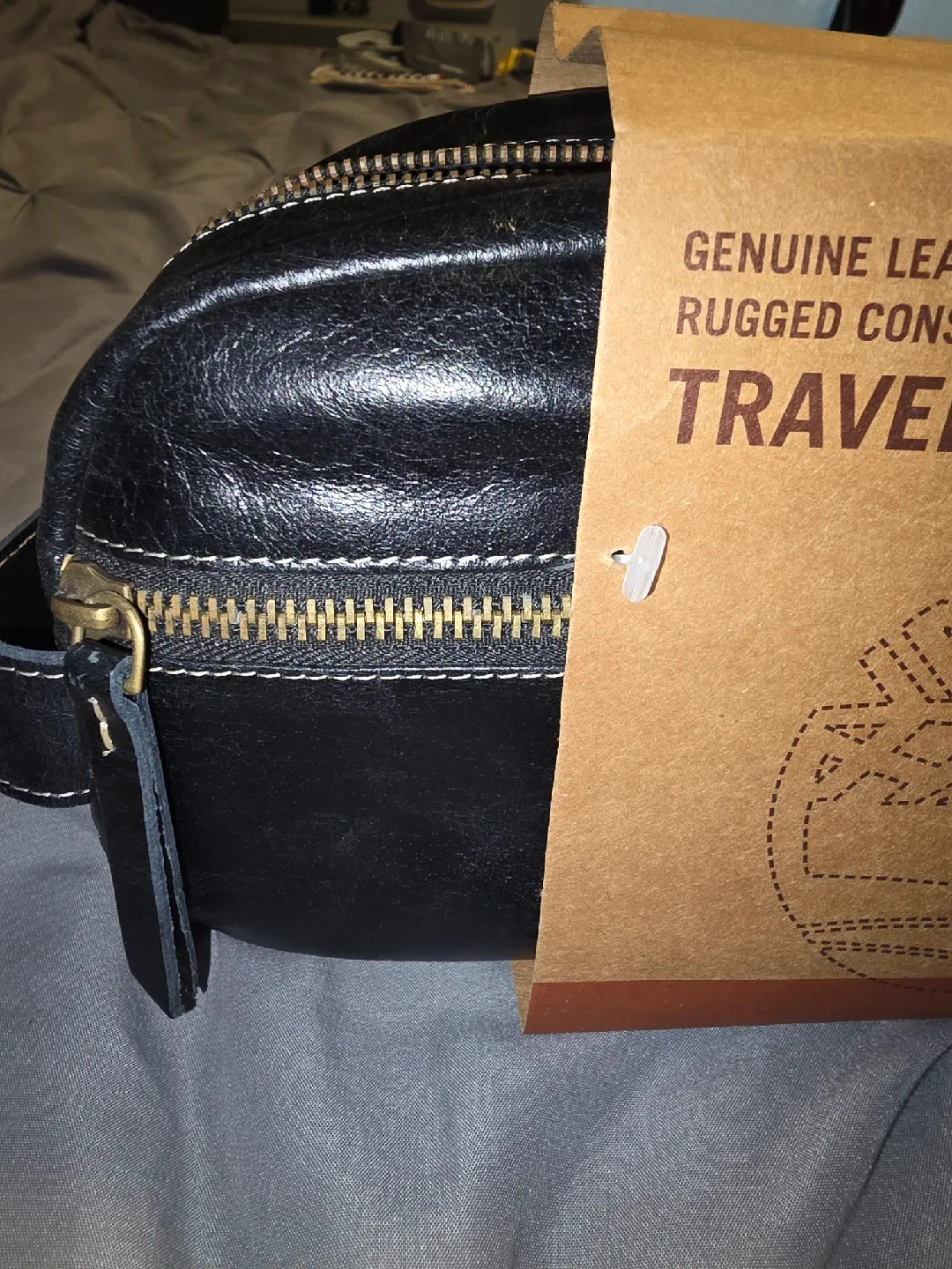 Timberland Leather Travel Kit - Black image indicator(3)