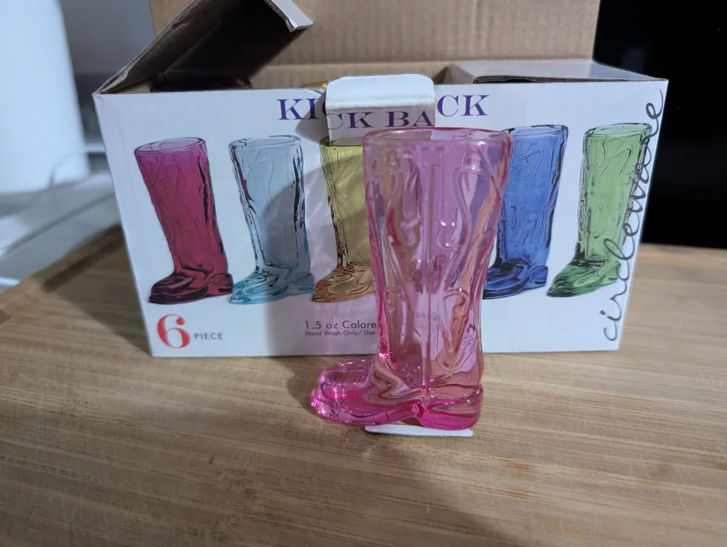 Kick Back Cowboy Boot Shot Glasses - 6 Piece Set